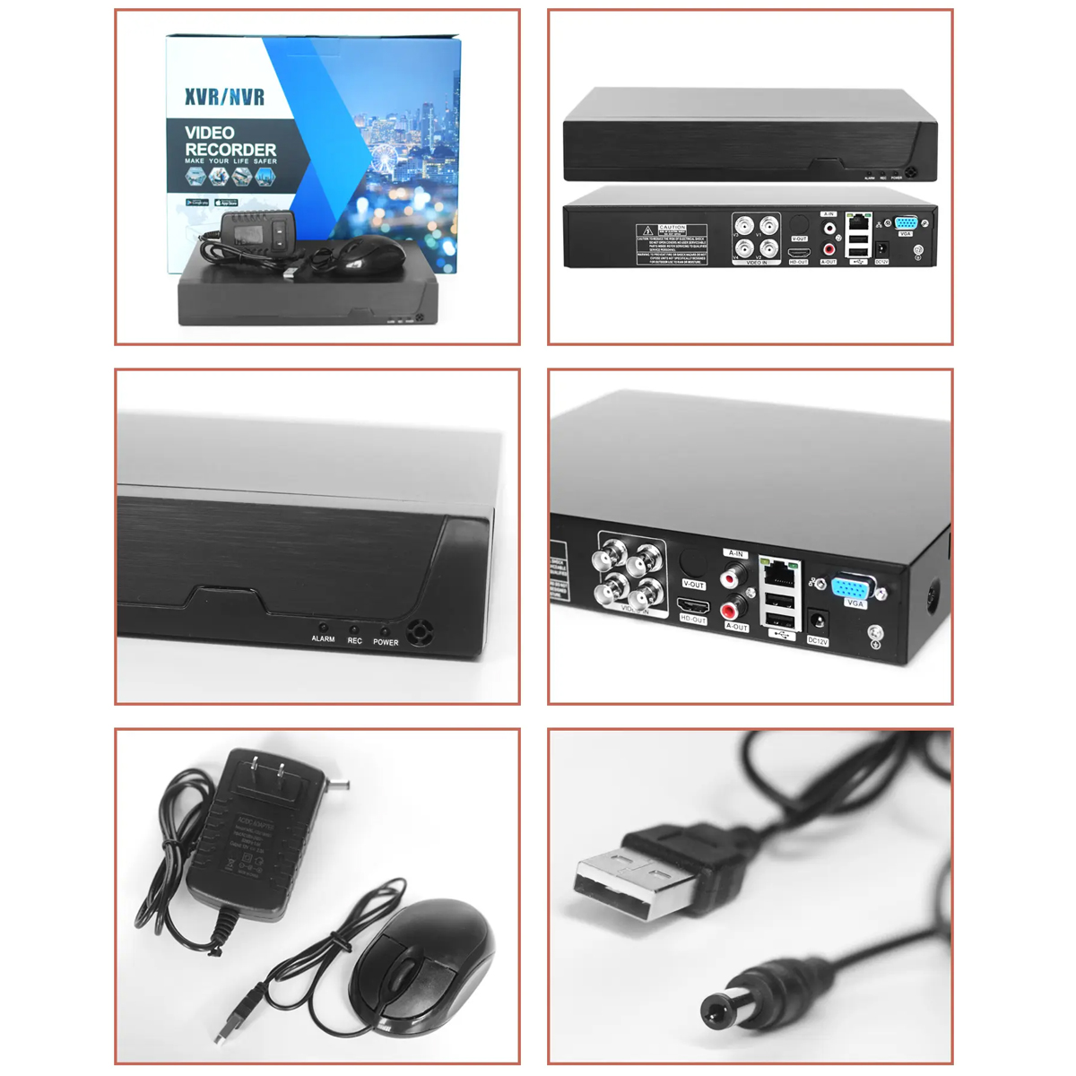 دی وی آر ای اچ دی 4CH/8CH 1080P AHD Video Recorder For Analog Camera DVR